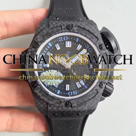 Replica Hublot Big Bang King Power Musee Oceanographique Monaco 731.QX.1140.RX HBB V6 Carbon Fiber Black Dial Swiss 7750