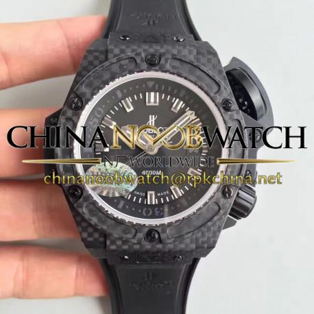 Replica Hublot Big Bang King Power Musee Oceanographique Monaco 731.QX.1140.RX HBB V6 Carbon Fiber Black Dial Swiss 7750