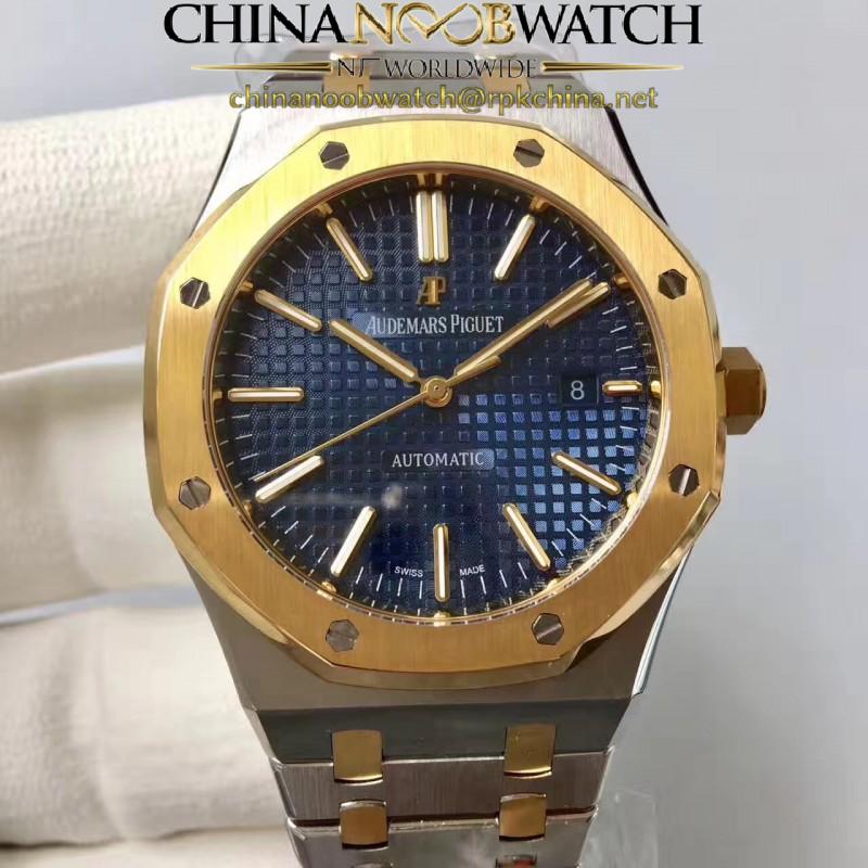 Replica Audemars Piguet Royal Oak 15400 JF Stainless Steel & Yellow Gold Blue Dial Swiss 3120