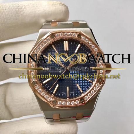 Replica Audemars Piguet Royal Oak 15400 JF Stainless Steel & Diamonds Blue Dial Swiss 3120