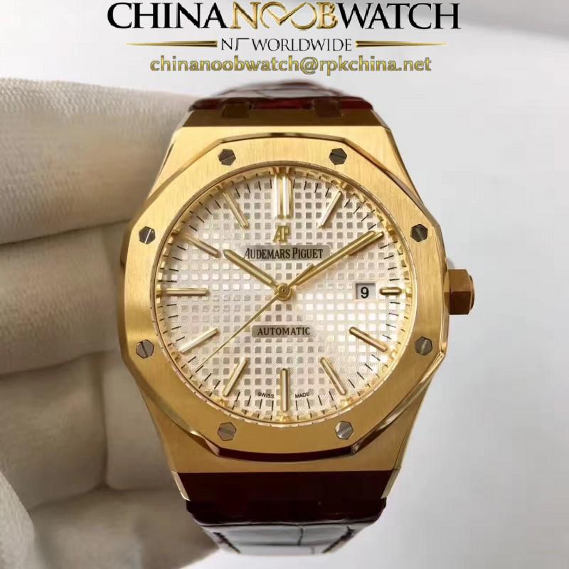 Replica Audemars Piguet Royal Oak 15400 JF Yellow Gold Silver Dial Swiss 3120