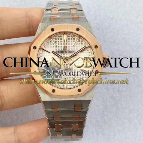 Replica Audemars Piguet Royal Oak 15450 JF Stainless Steel & Rose Gold Silver Dial Swiss 3120