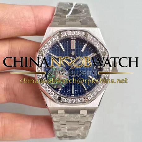 Replica Audemars Piguet Royal Oak 15450 JF Stainless Steel & Diamonds Blue Dial Swiss 3120