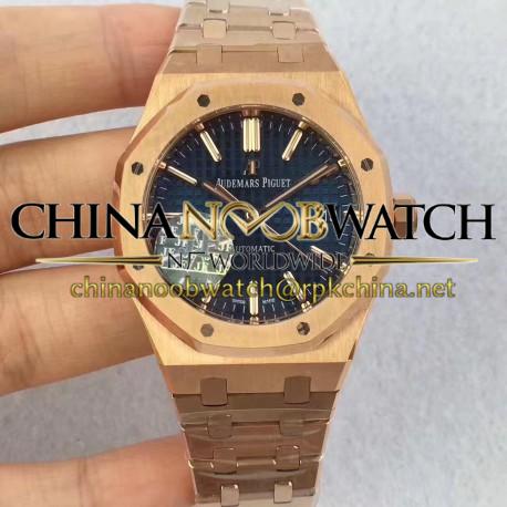 Replica Audemars Piguet Royal Oak 15450 JF Rose Gold Blue Dial Swiss 3120