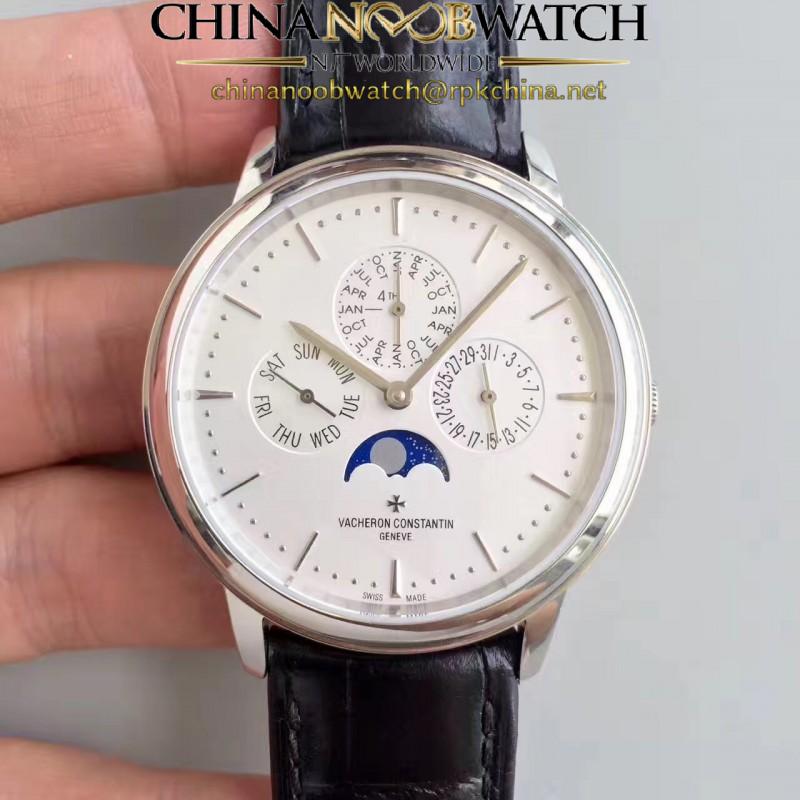 Replica Vacheron Constantin Patrimony Perpetual Calendar 43175/000P-B190 BF Stainless Steel White Dial Swiss 1120 QP