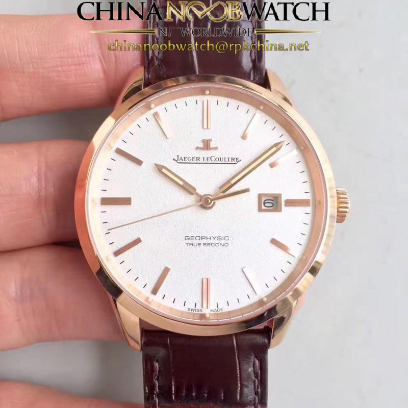 Replica Jaeger-LeCoultre Geophysic True Second 8012520 N Rose Gold White Dial Swiss Calibre 770