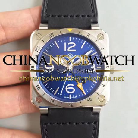 Replica Bell & Ross BR 03-93 GMT ZF Stainless Steel Blue Dial M9015