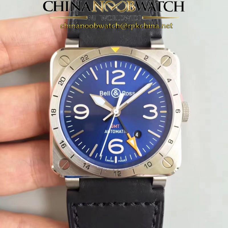 Replica Bell & Ross BR 03-93 GMT ZF Stainless Steel Blue Dial M9015