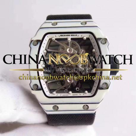 Replica Richard Mille RM27-02 Rafael Nadal KV White Forged Carbon White Skeleton Dial M6T51