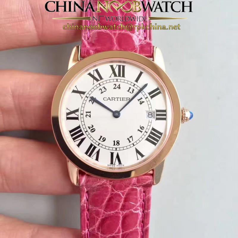 Replica Ronde Solo De Cartier Ladies W6701008 36MM K11 Rose Gold White Dial Swiss Quartz