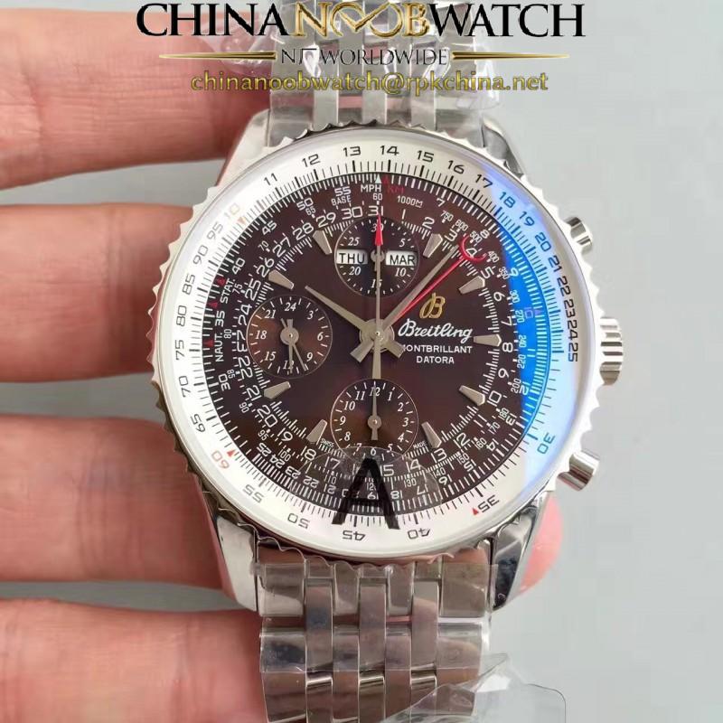 Replica Breitling Navitimer Montbrillant Datora A21330 JF Stainless Steel Chocolate Dial Swiss 7750