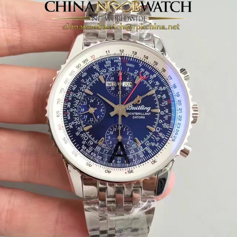 Replica Breitling Navitimer Montbrillant Datora A21330 JF Stainless Steel Blue Dial Swiss 7750