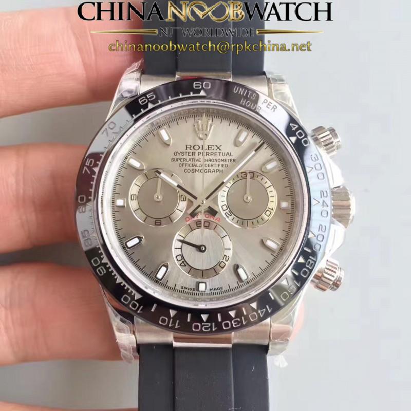 Replica Rolex Daytona Cosmograph 116519LN JH Stainless Steel Grey Dial Swiss 4130 Run 6@SEC