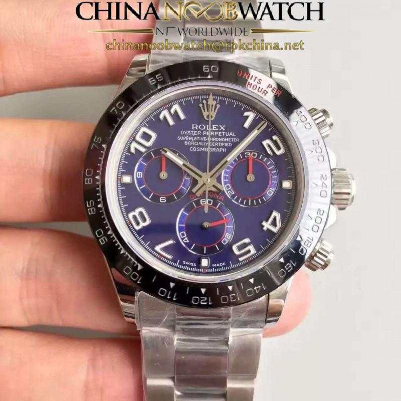 Replica Rolex Daytona Cosmograph 116500LN JH Stainless Steel Blue Dial Swiss 4130 Run 6@SEC