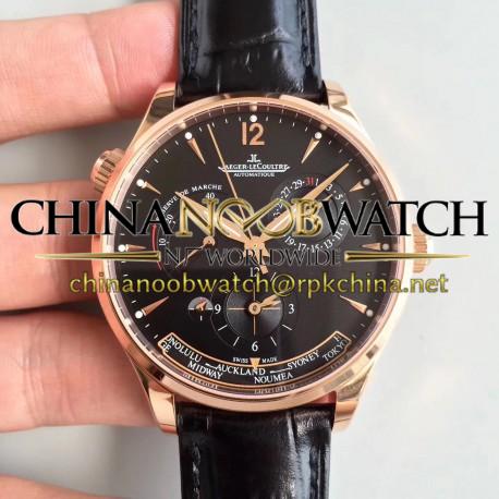 Replica Jaeger-LeCoultre Master Geographic Gold 1422521 BF Rose Gold Black Dial Swiss Caliber 939A/1