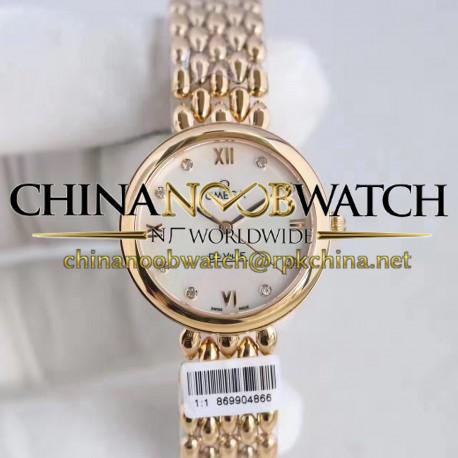 Replica Omega De Ville Dewdrop 424.55.27.60.55.006 XF Yellow Gold Mother Of Pearl Dial Swiss 8521