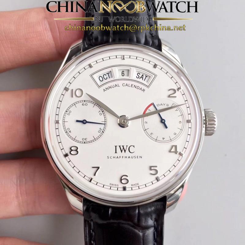 Replica IWC Portugieser Annual Calendar IW503501 YL Stainless Steel White Dial Swiss 52850