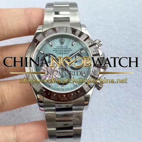 Replica Rolex Daytona Cosmograph 116506 JF Stainless Steel Ice Blue Dial Swiss 7750 Run 6@SEC