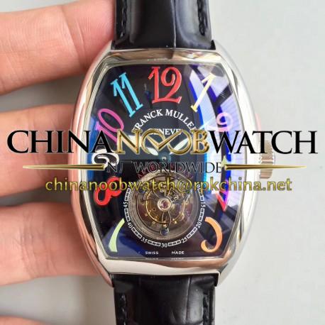 Replica Franck Muller Crazy Color Dreams Tourbillon 8880 LH Stainless Steel Black Dial Swiss Tourbillon