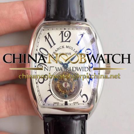 Replica Franck Muller Cintree Curvex Imperial Tourbillon 8880 T LH Stainless Steel White Dial Swiss Tourbillon