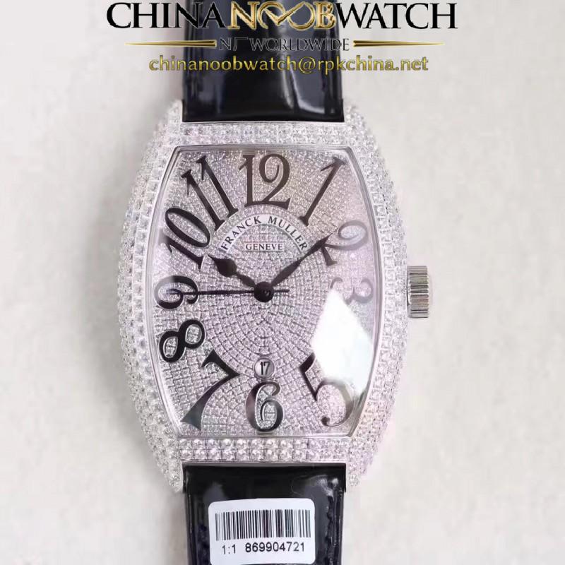 Replica Franck Muller 7880 SC DT ZX Stainless Steel & Diamonds Diamond Dial Swiss 2824-2