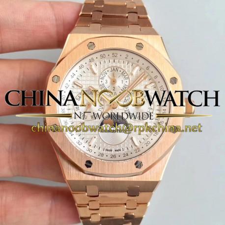 Replica Audemars Piguet Royal Oak Perpetual Calendar 41MM 26574OR.OO.1220OR.01 BF Rose Gold Silver Dial Swiss 5134