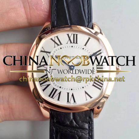 Replica Drive de Cartier Extra-Flat WGNM0006 N Rose Gold Silver Dial Swiss 2824-2