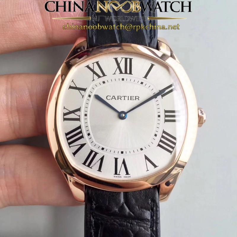 Replica Drive de Cartier Extra-Flat WGNM0006 N Rose Gold Silver Dial Swiss 2824-2