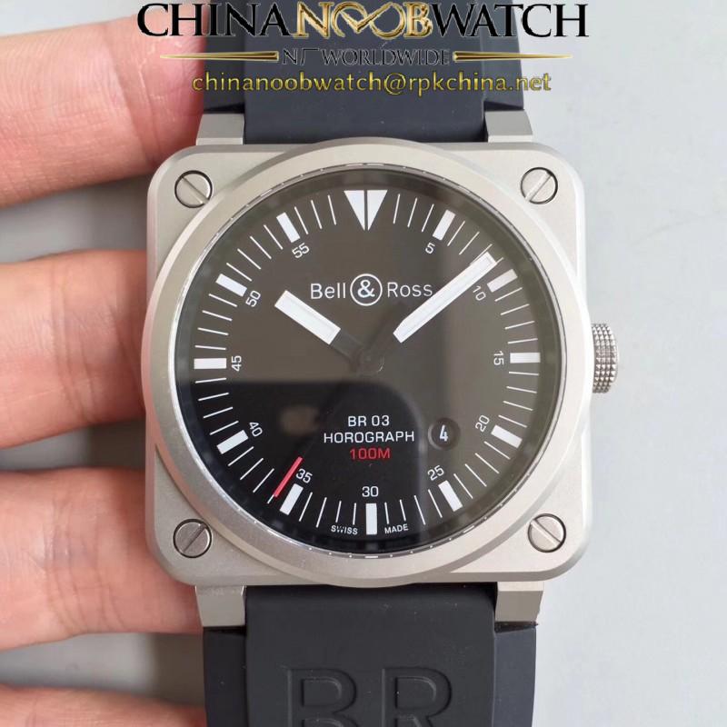 Replica Bell & Ross BR 03-92 Horolum Limited Edition BR Stainless Steel Black Dial M9015