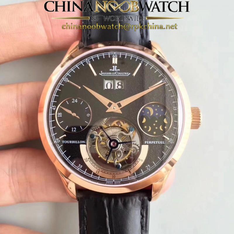 Replica Jaeger-LeCoultre Master Grande Tradition Tourbillon N Rose Gold Black Dial Swiss Tourbillon