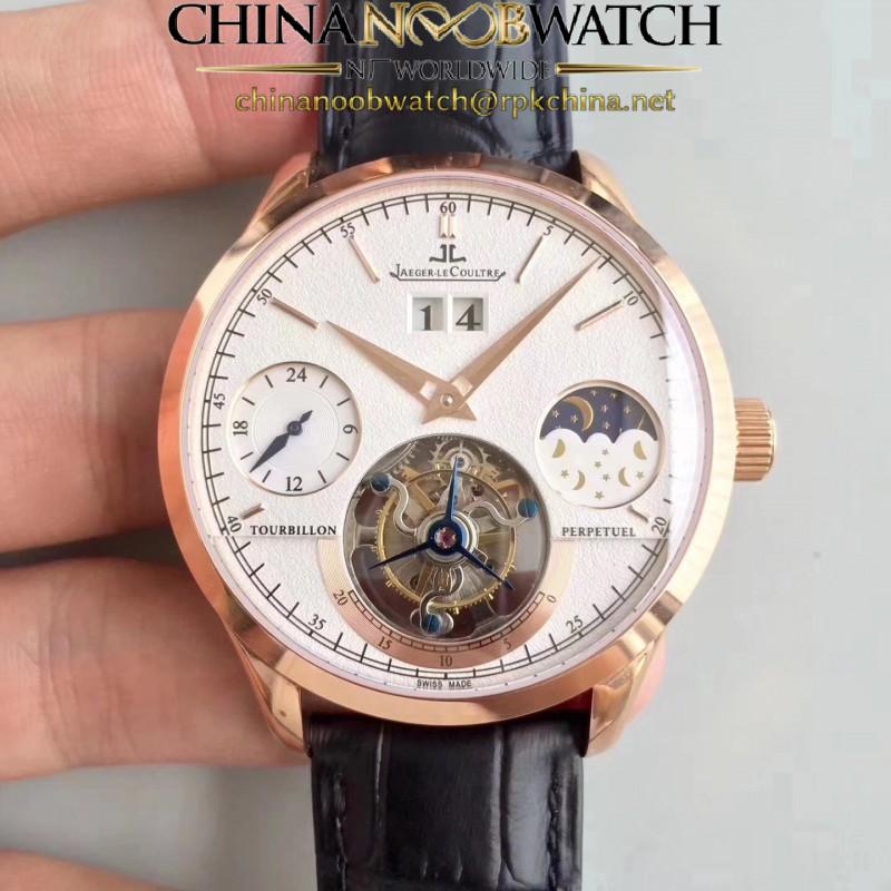 Replica Jaeger-LeCoultre Master Grande Tradition Tourbillon N Rose Gold White Dial Swiss Tourbillon