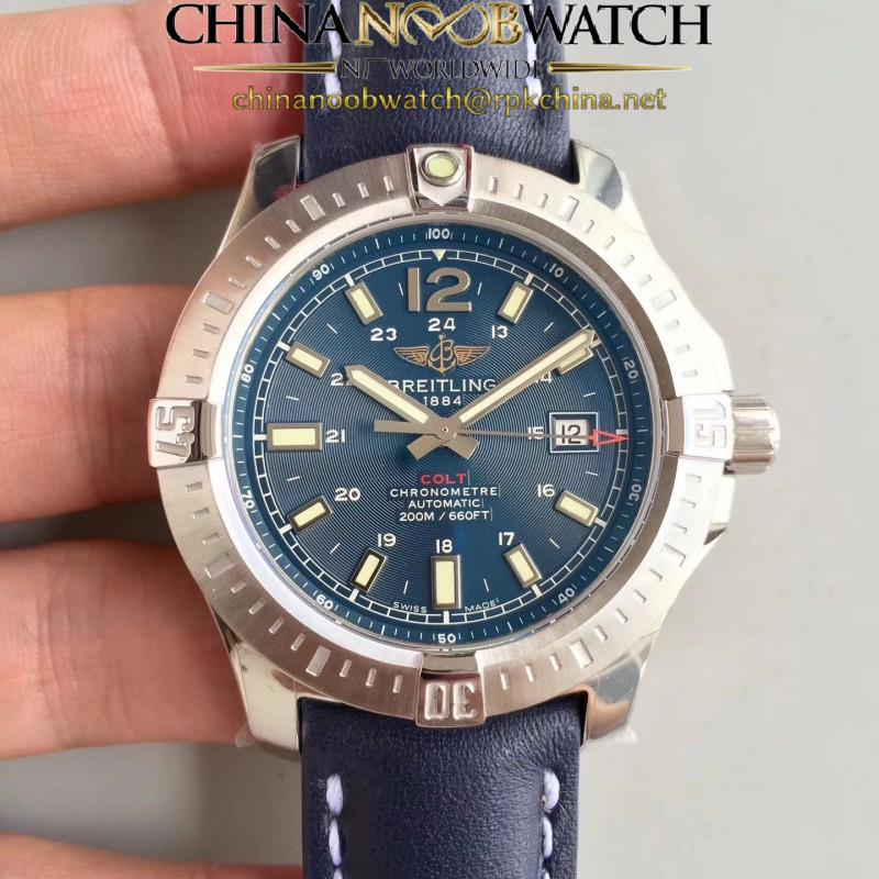 Replica Breitling Colt Automatic 44MM A7438811/C907-105X GF Stainless Steel Blue Dial Swiss 2824-2