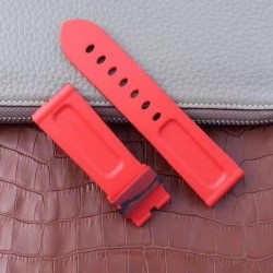 Panerai Red Safari Rubber Strap 24/22MM