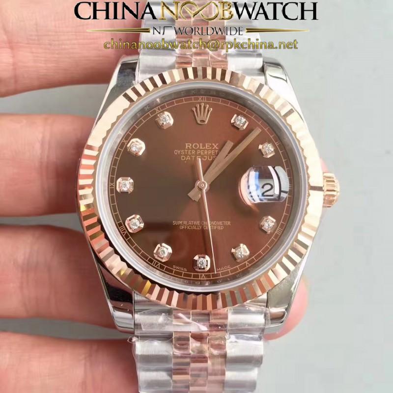 Replica Rolex Datejust II 116333 41MM N Stainless Steel & Rose Gold Chocolate Dial Swiss 3235