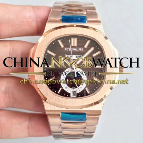 Replica Patek Philippe Nautilus 5726/1A N Rose Gold Brown Dial Swiss 324 S QA LU 24H/303