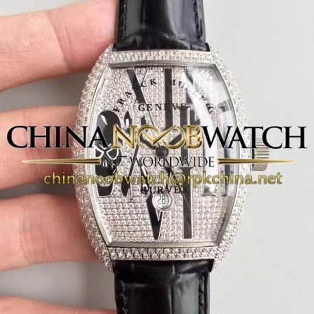 Replica Franck Muller Tenor Curvex Gothic Arrange 8880 SCDT GOTH DCD FM Stainless Steel & Diamonds Diamond Dial Swiss 2824-2