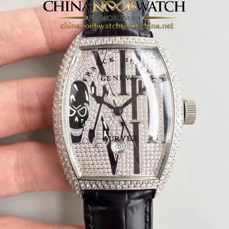 Replica Franck Muller Tenor Curvex Gothic Arrange 8880 SCDT GOTH DCD FM Stainless Steel & Diamonds Diamond Dial Swiss 2824-2