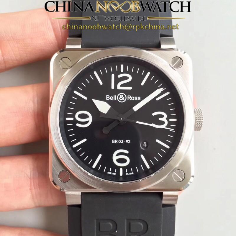 Replica Bell & Ross BR 03-92 Steel N Stainless Steel Black Dial M9015