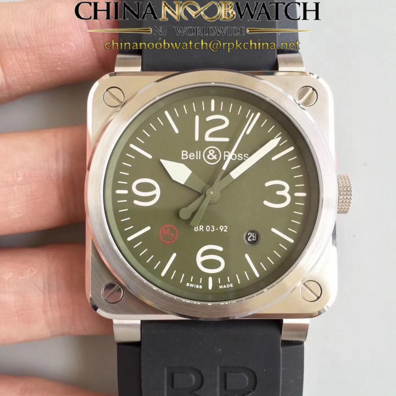 Replica Bell & Ross BR 03-92 Steel N Stainless Steel Green Dial M9015