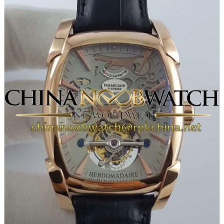 Replica Parmigiani Fleurier Kalpa XL Tourbillon 30 Second Chiaroscuro PF012512-01 BM Rose Gold Grey Skeleton Dial Swiss PF501