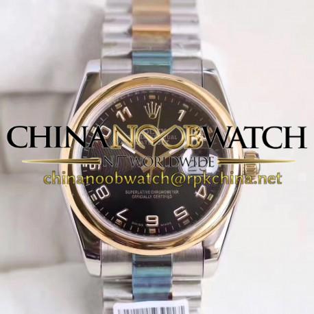 Replica Rolex Datejust 36 116203 36MM N Stainless Steel & Yellow Gold Black Dial Swiss 2836-2