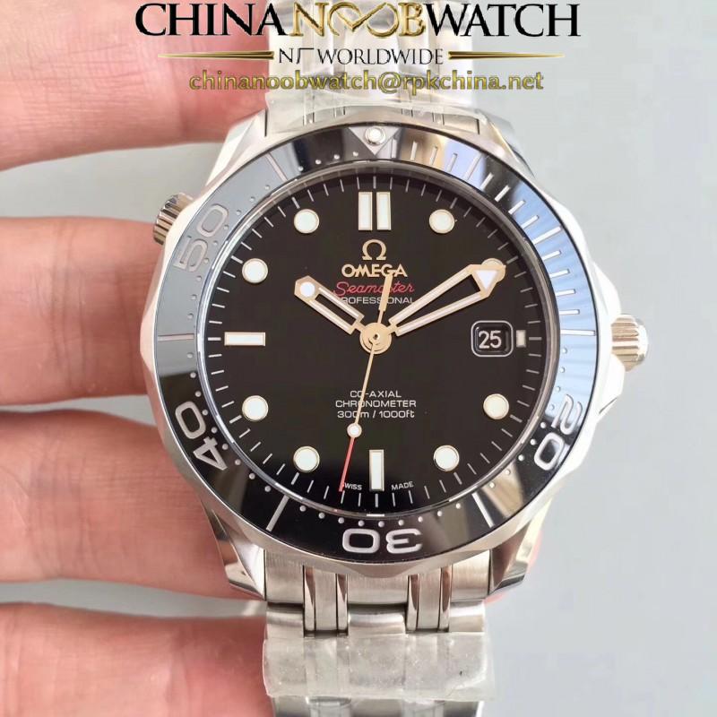 Replica Omega Seamaster Diver 300M Co-Axial 41MM 212.30.41.20.01.003 JH Stainless Steel Black Dial Swiss 2824-2