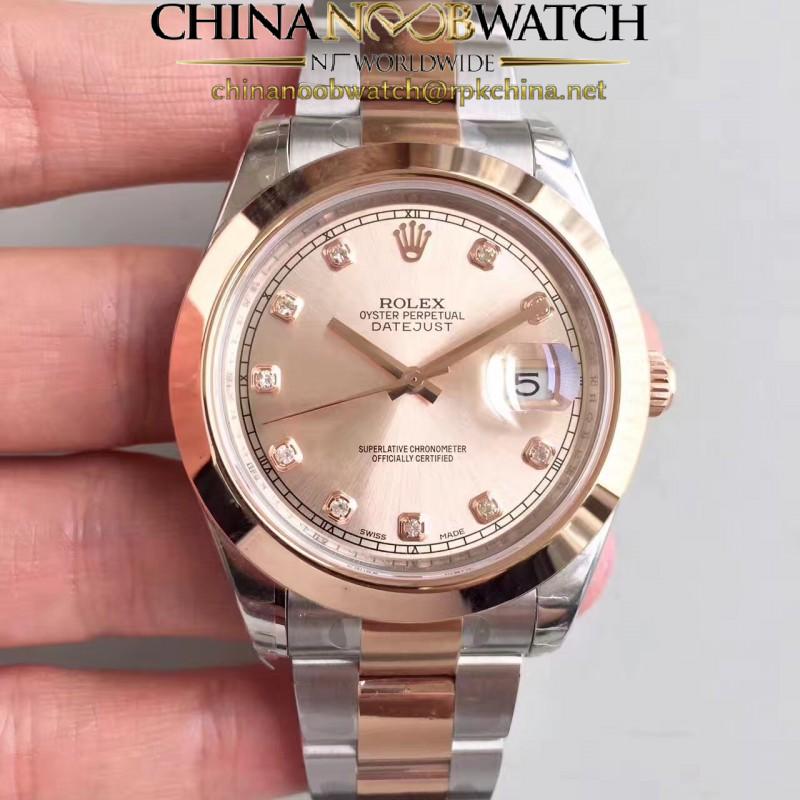 Replica Rolex Datejust II 116333 41MM EW Stainless Steel & Rose Gold Rose Gold Dial Swiss 3136