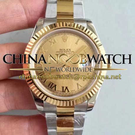 Replica Rolex Datejust II 116333 41MM EW Stainless Steel & Yellow Gold Champagne Dial Swiss 3136