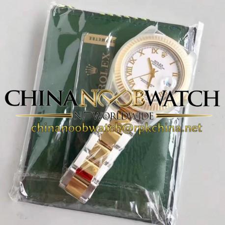 Replica Rolex Datejust II 116333 41MM EW Stainless Steel & Yellow Gold White Dial Swiss 3136