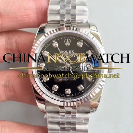 Replica Rolex Datejust 36MM 116234 MIT Stainless Steel 904L Black Dial Swiss 3135