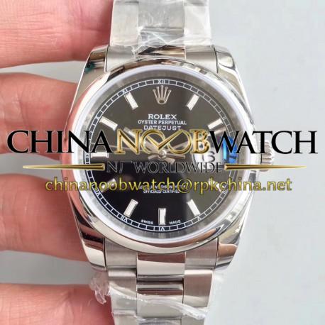 Replica Rolex Datejust 36MM 116234 MIT Stainless Steel 904L Black Dial Swiss 3135