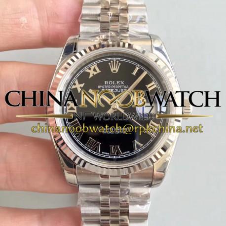 Replica Rolex Datejust 36MM 116234 AR Stainless Steel 904L Black Dial Swiss 3135