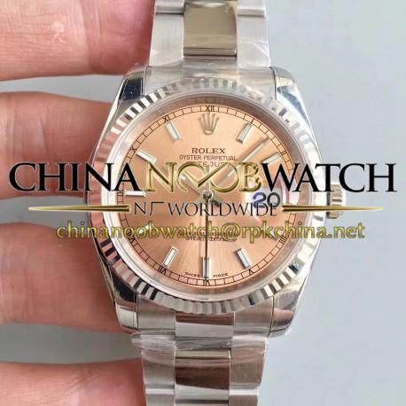 Replica Rolex Datejust 36MM 116234 AR Stainless Steel 904L Rose Gold Dial Swiss 3135