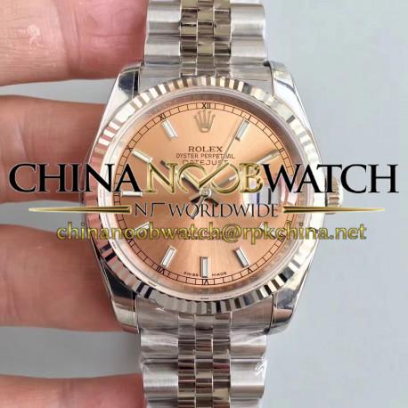 Replica Rolex Datejust 36MM 116234 AR Stainless Steel 904L Rose Gold Dial Swiss 3135